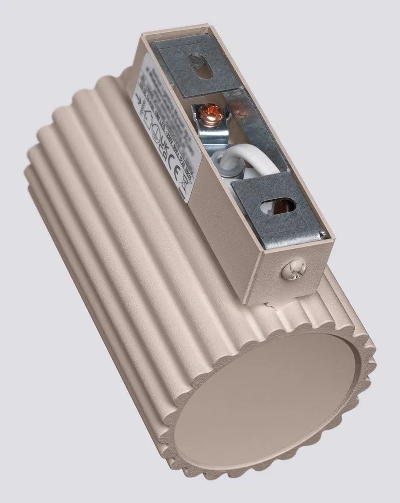 Szürkésbarna fém fali lámpa ø 6,5 cm Gleam – Sollux