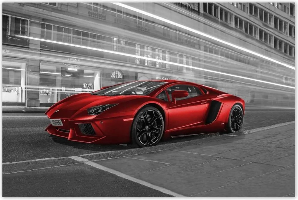 Poszterek 120x80 Piros autó