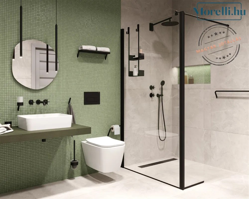 DEANTE-ADI-N621 SILIA Fekete Színű Törölköző akasztó