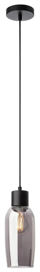 Redo 01-4044 - Csillár zsinóron ATLANTIS 1xE27/42W/230V átm. 11 cm fekete