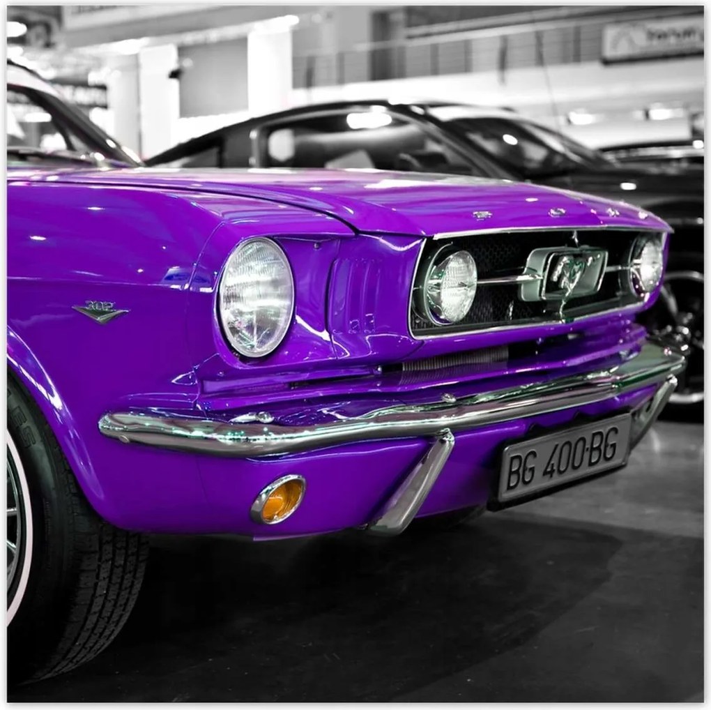 Poszter 70x70 Lila Ford Mustang