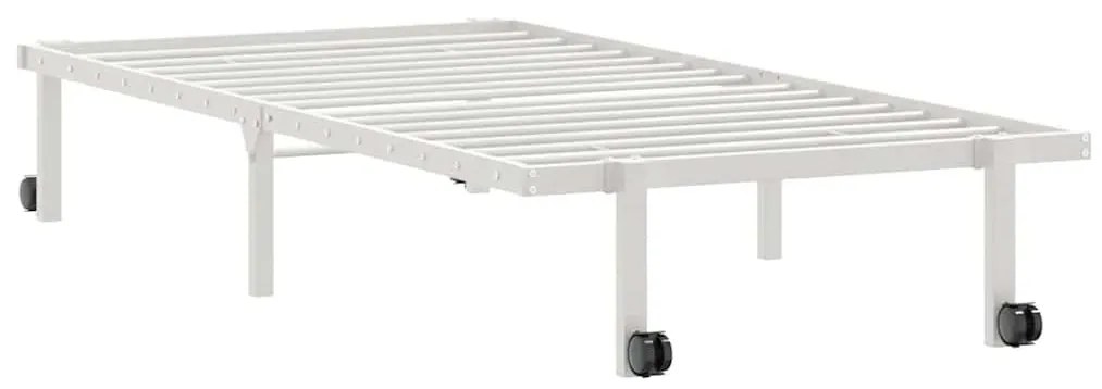 fehér acél ágykeret matrac nélkül összecsukható 90x200 cm