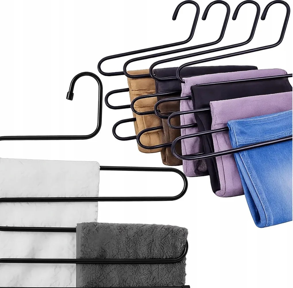 5 Db-os Nadrágtartó Szett Ruhaszekrényhez 5 pár