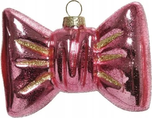 Üveg masnis gömb sötét rózsaszín