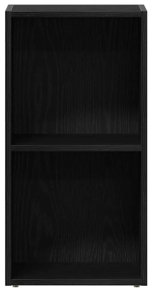 fekete tölgy szerelt fa LP tárolódoboz 71x34x36 cm