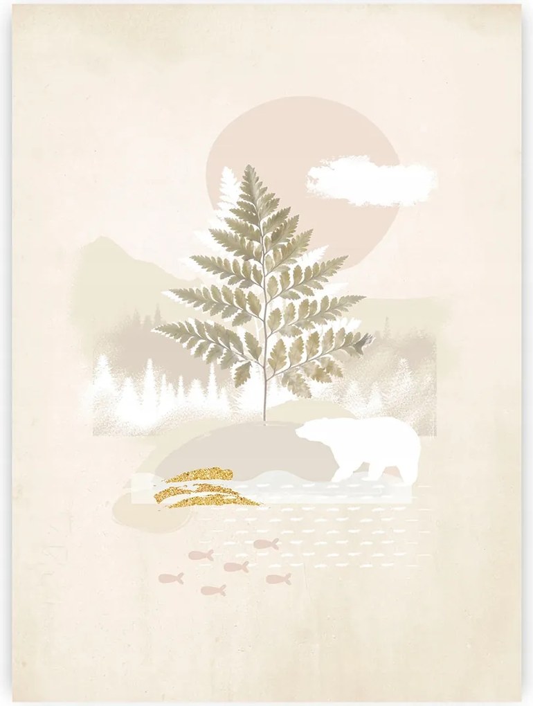 Dekoria Beige Abstract II poszter