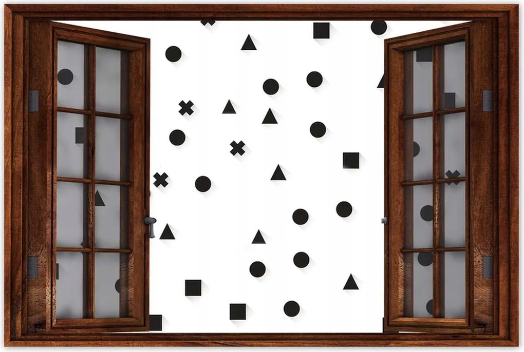 Poszterek 120x80 Fekete-fehér geometria