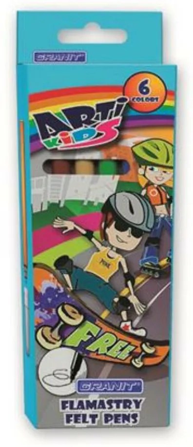 Filctoll készlet, GRANIT Arti Kids, 6 különböző szín (TGFL06)