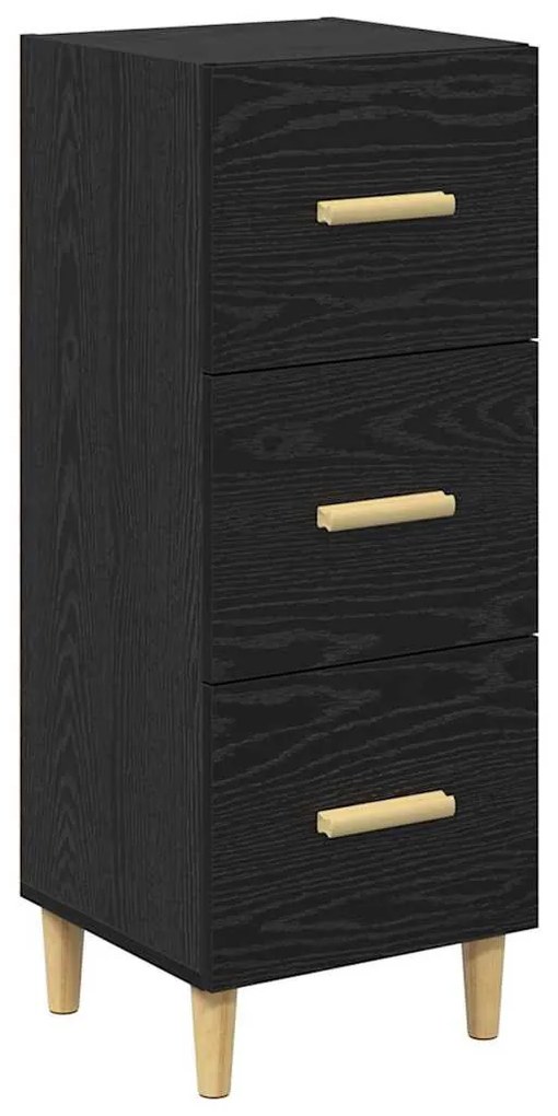 Széf fiókkal Musta tammi 34.5 x 34 x 90 cm Faanyag