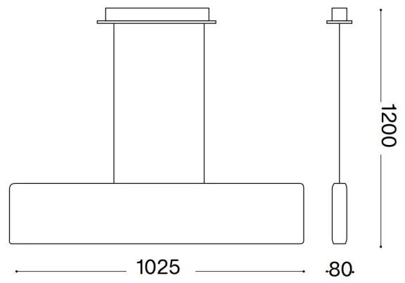Ideal Lux - LED Csillár zsinóron DESK LED/32W/230V 102,5 cm CRI 90 fekete