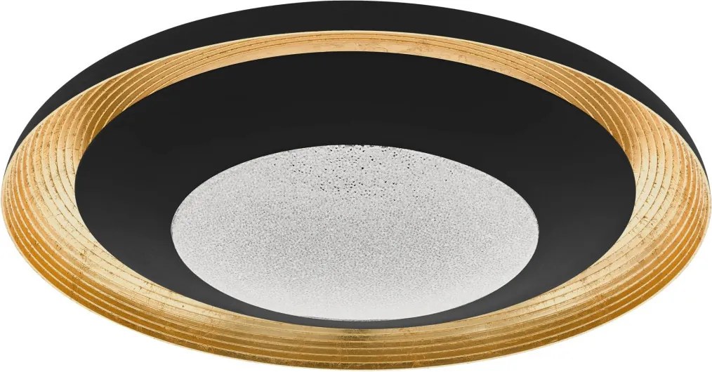 EGLO 98685 CANICOSA Kerek Mennyezeti Lámpa Fekete, Átlátszó, Arany LED IP20