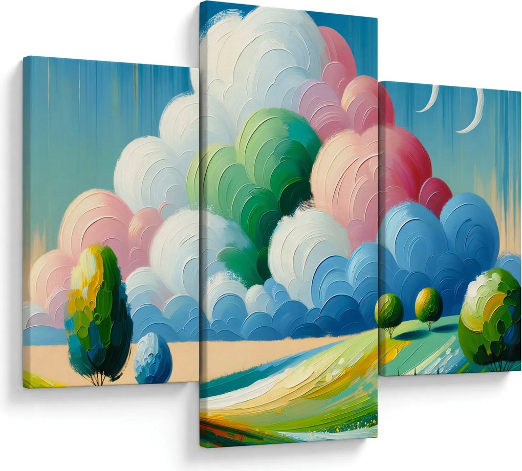 Kép - Tájkép felhővel (90x60 cm)
