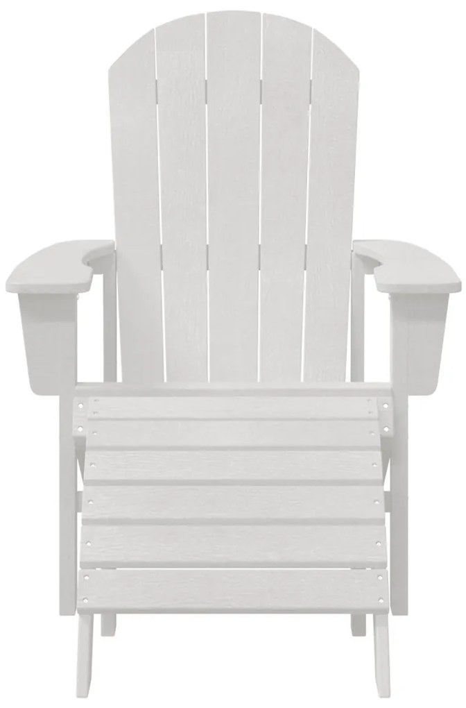 Adirondack szék lábtartóval Fehér HDPE