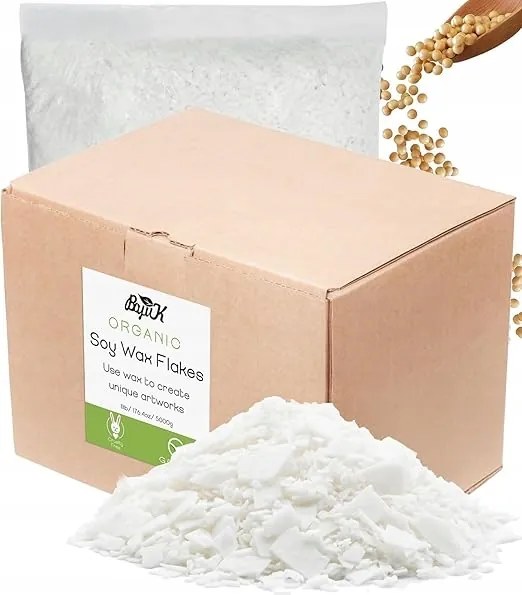 Prémium szójaviasz pelyhek, Természetes gyertyaviasz, 100% szójaviasz