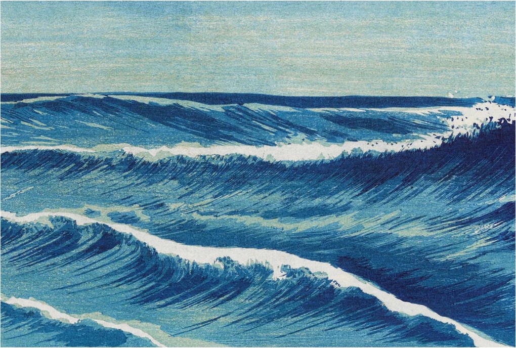 Flizelin tapéta falra Prémium tengeri hullámok 104x70 ragasztó