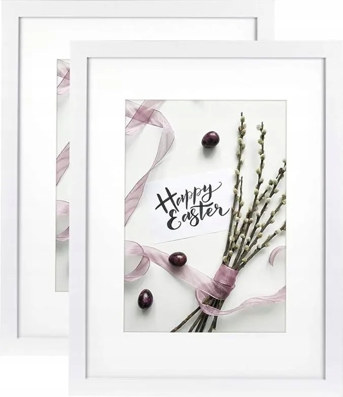 Képkeret 30x40 cm fehér akasztós 2 db-os szett