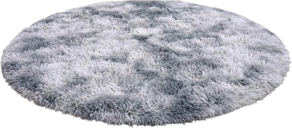 Bsgift Kerek shaggy szőnyeg 200 cm magas rúnával csúszásgátló a nappaliba