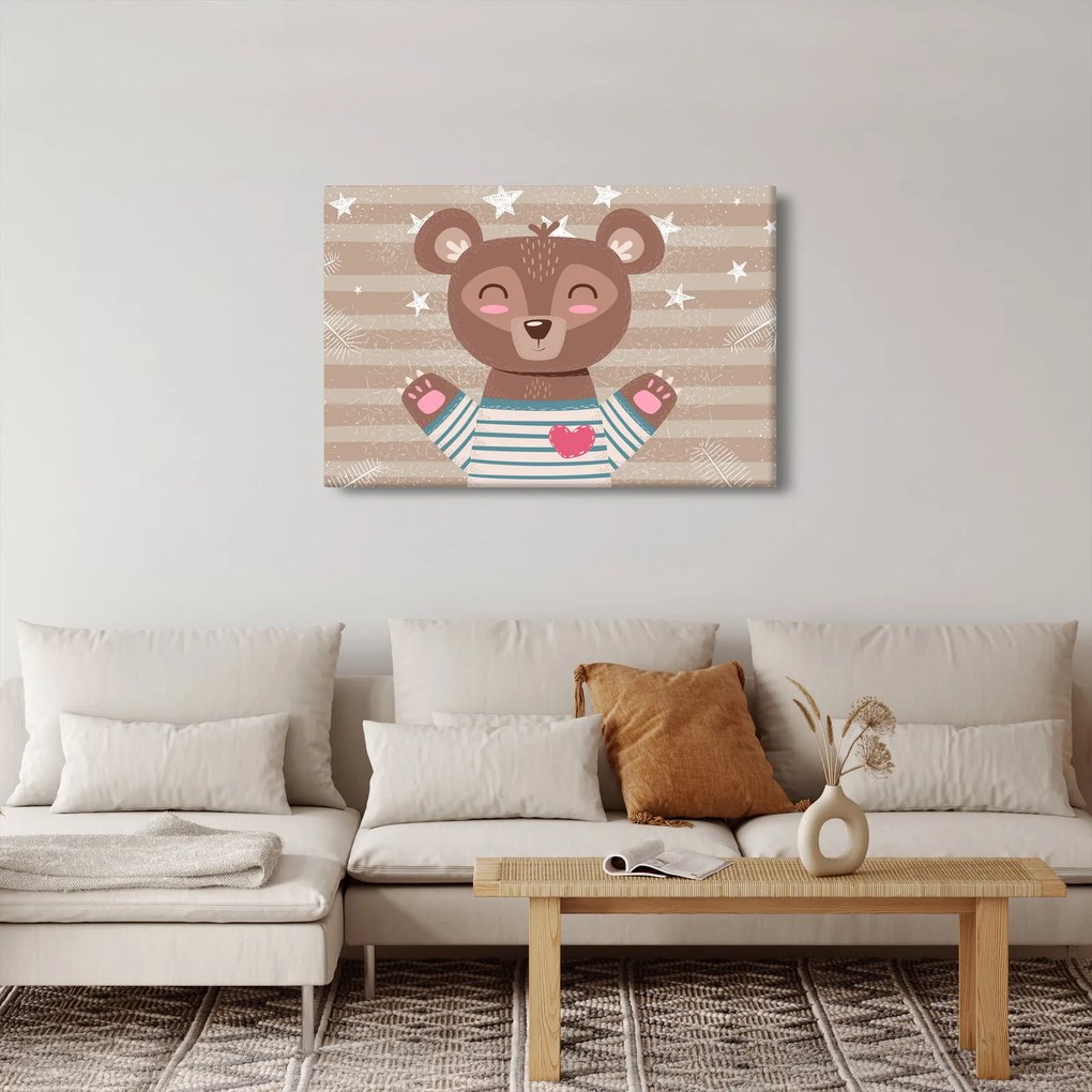 Kép - szerető mackó (90x60 cm)