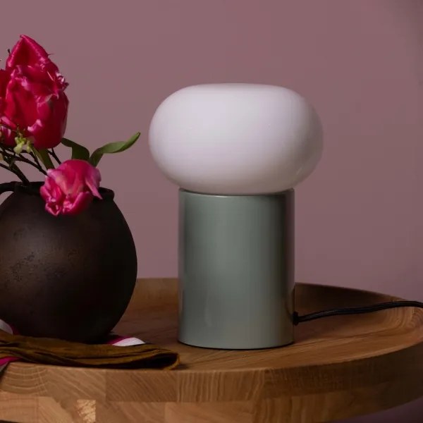 Brilliant - Asztali lámpa KNUT 1xE27/25W/230V zöld/fehér
