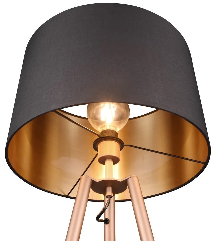 Barna állólámpa polccal (magasság 152 cm) Colette – Trio