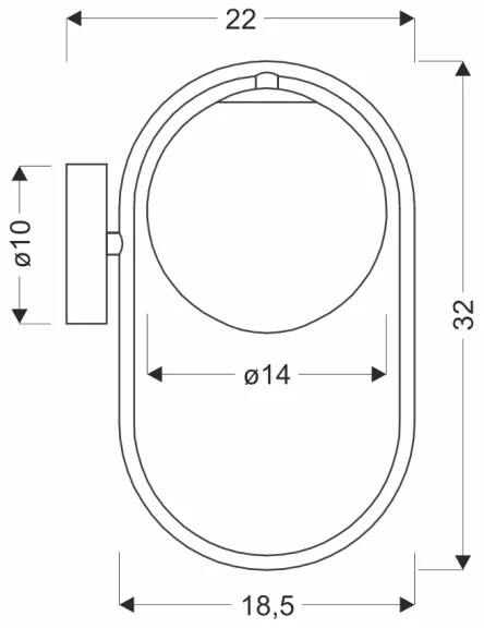 Fali lámpa CORDEL 1xG9/28W/230V fekete/füstös fekete