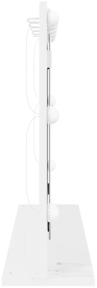 LED világítással ellátott sminktükör fehér 80x55x18 cm