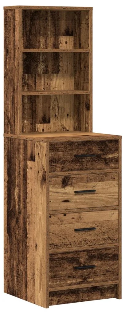 vidaXL Öltözködőasztal fiókkal 3 pcs Barna 40 x 41 x 135 cm Faanyag