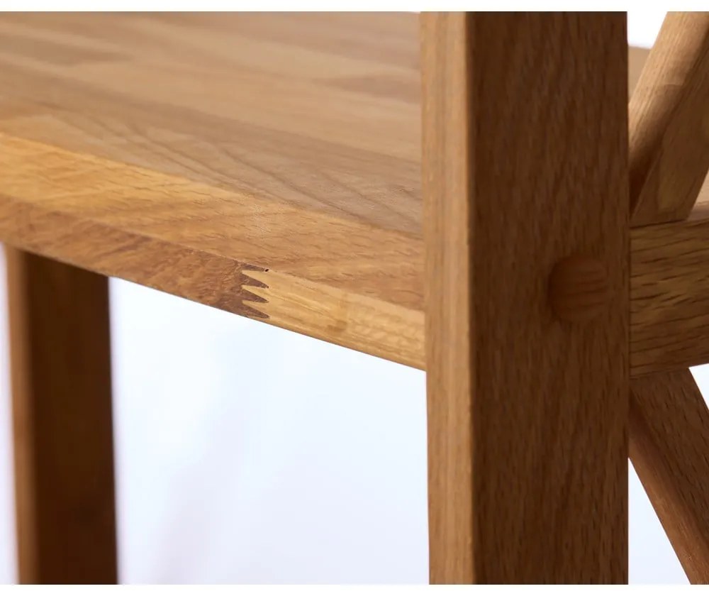 Natúr színű tölgyfa polcos állvány 70x87 cm X-Shelf – Unique Furniture