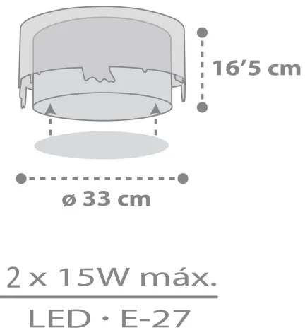 Dalber 61276 - Gyerek mennyezeti lámpa LOVING DEER 2xE27/15W/230V