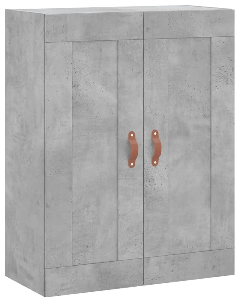 betonszürke szerelt fa fali szekrény 69,5 x 34 x 90 cm
