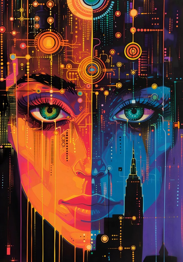 Poszter 70x100cm Digitális Psyche