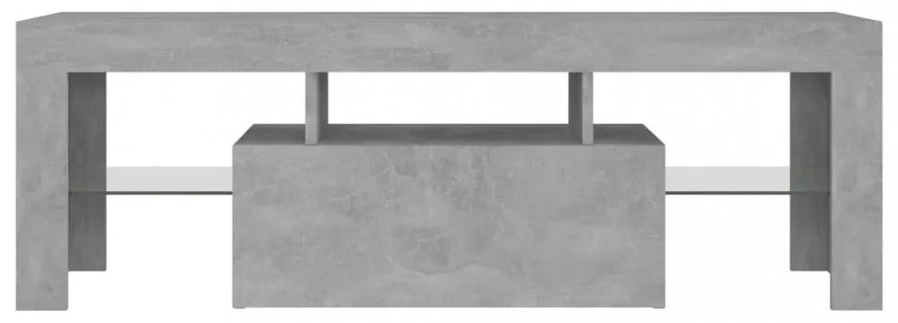 betonszürke TV-szekrény LED-lámpákkal 120 x 35 x 40 cm
