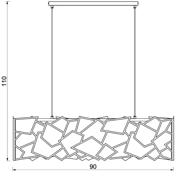 Csillár zsinóron CAMO 4xE27/15W/230V fekete