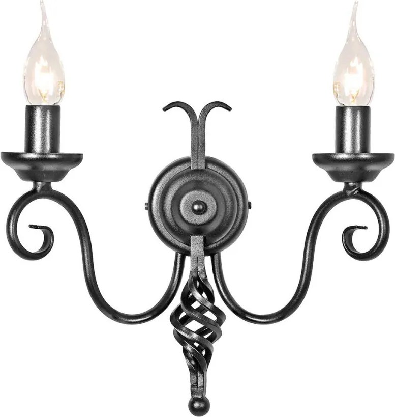 Elstead Lighting HARLECH HR2A-BLACK Fali lámpa 2x60W/E14