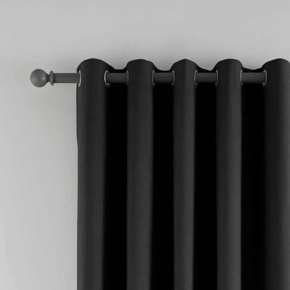 Fekete sötétítő-termo függöny ajtóra 168x213 cm Wilson – Catherine Lansfield