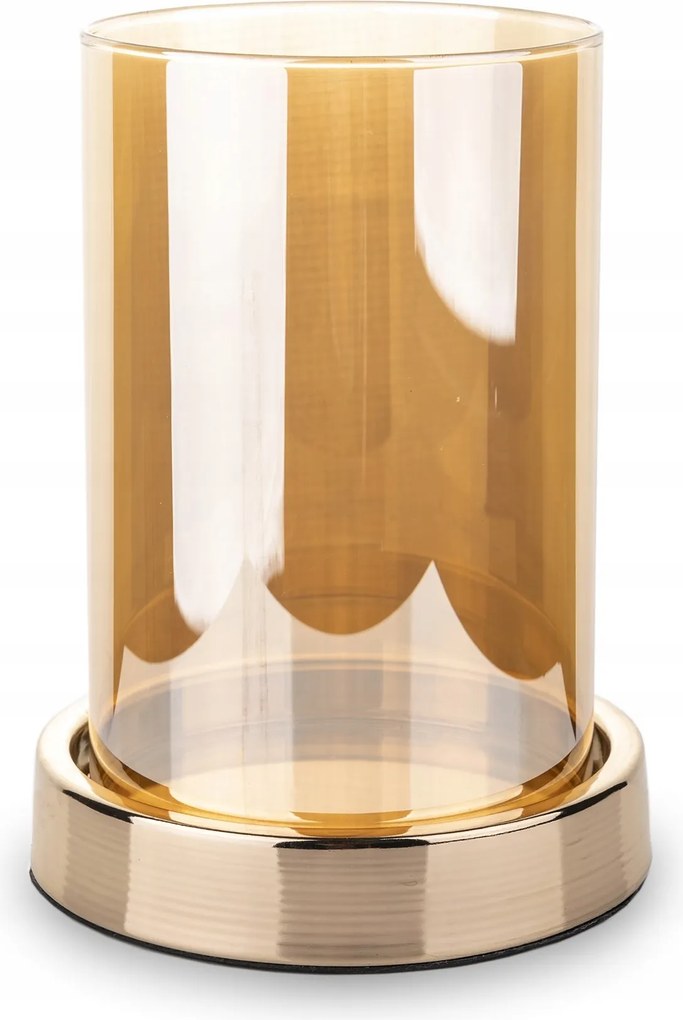 Üveg Gyertyatartó Magas Glamour Elegáns Lampion Dekoráció 16,5 CM