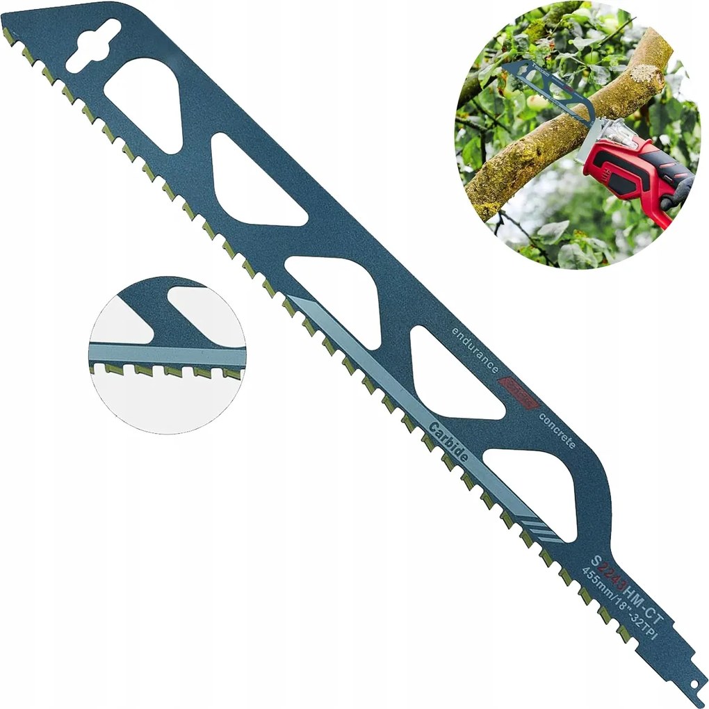 Szablyafűrészlap Tégla Beton Blokk 455mm