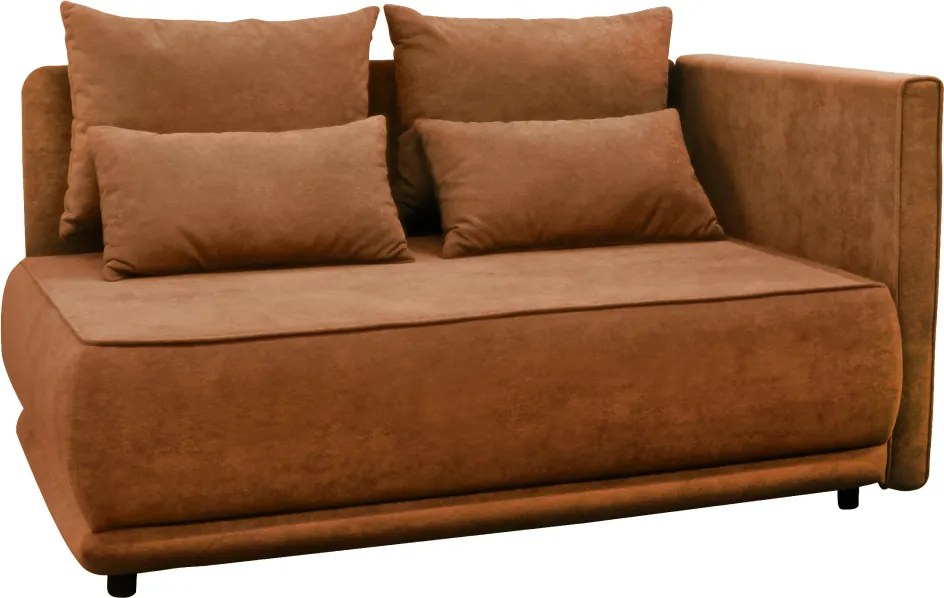 Kihúzható kanapé, terrakotta, jobbos, LIAMI