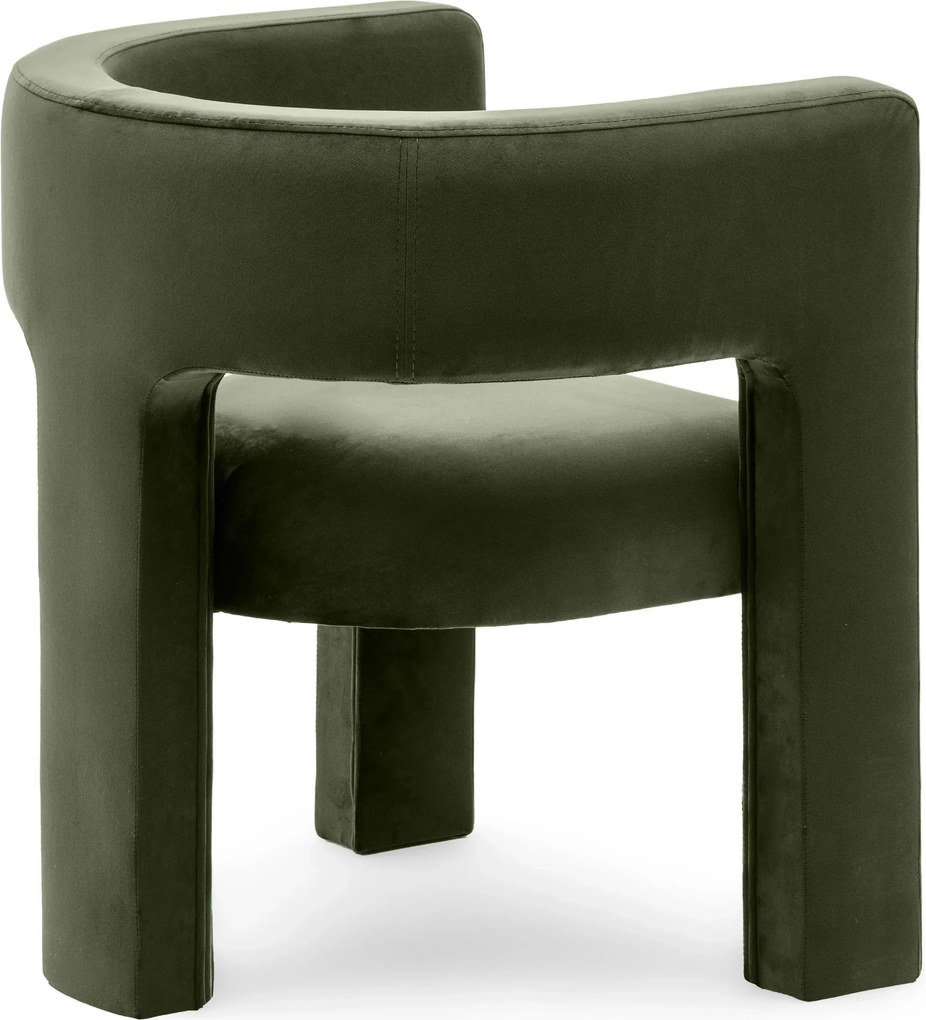 Sötétzöld design fotel ALPAH B VELVET