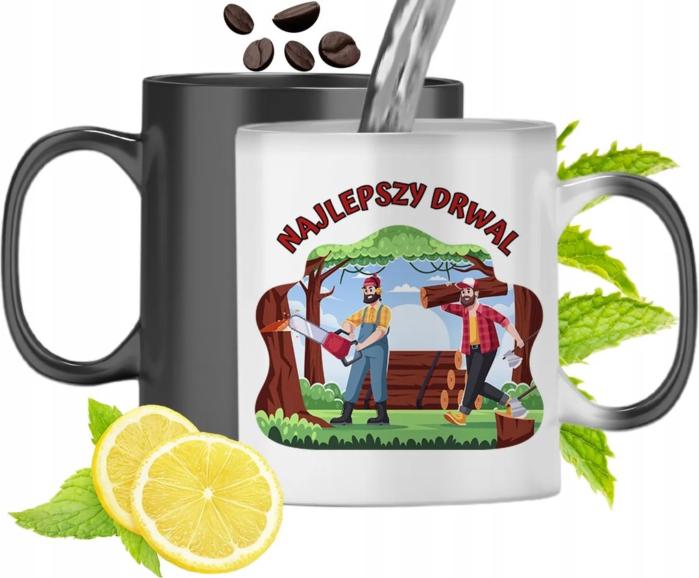 Mágikus Bögre Favágónak Színváltó Nyomtatott Fényképpel