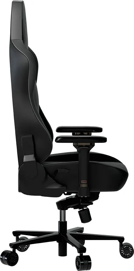 LORGAR Gamer szék, multiblokk mechanizmus, 4D karfák, 5 csillagos alumínium láb, gázlift, PU görgők, szövet műbőr, fekete-szürke