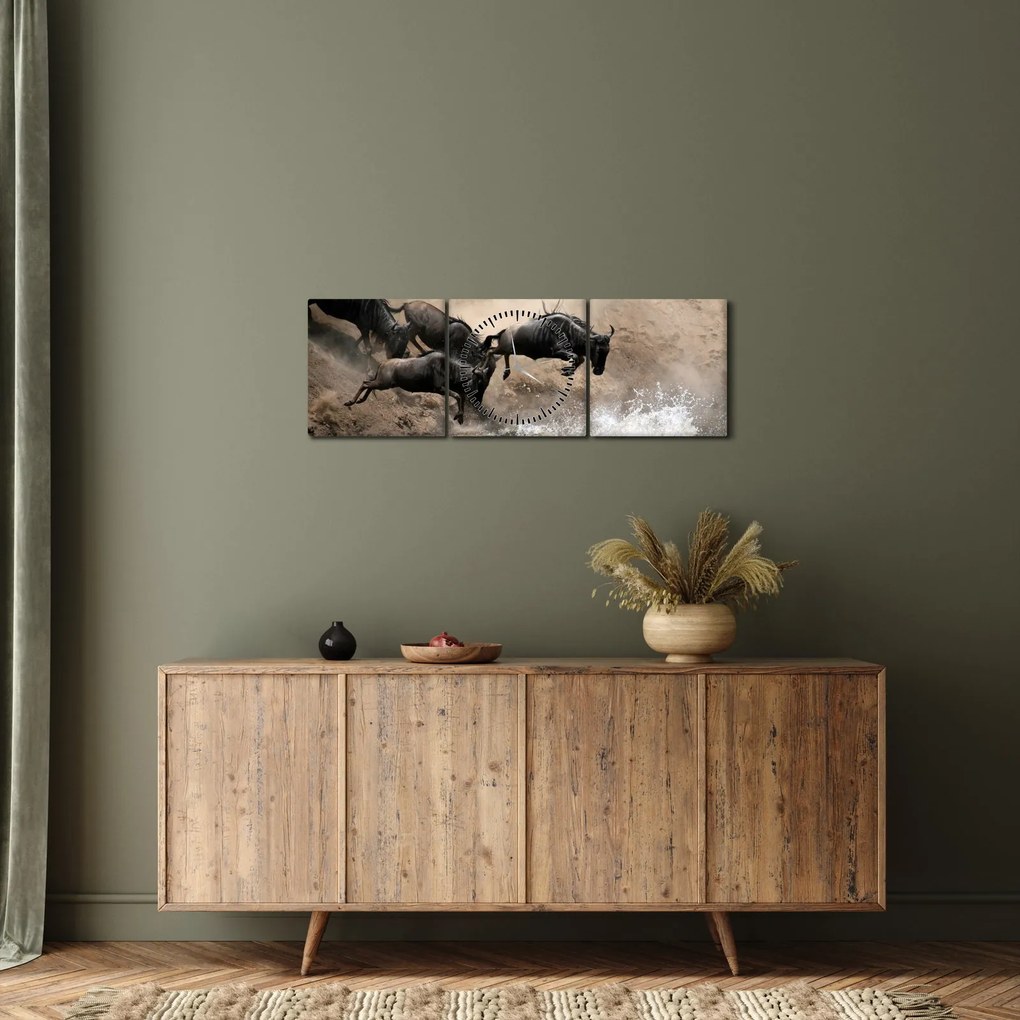 Kép - Gnúcsorda (órával) (90x30 cm)