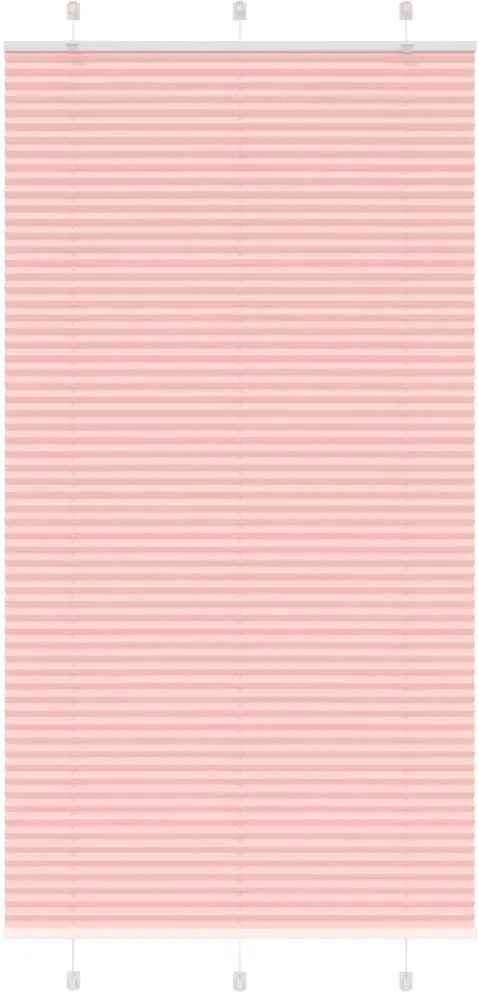 vidaXL pliszírozott redőny rózsaszín 105x200cm szövetszélesség 104,4cm