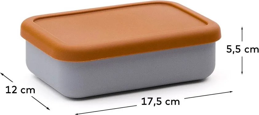 Kék-narancssárga szilikon gyerek uzsonnás doboz Lili – Kave Home