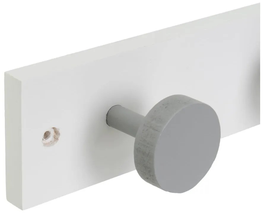 Fehér-szürke borovi fenyő fali fogas 40 cm Anillos – Casa Selección