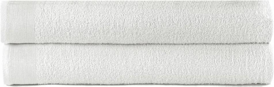 2 db fehér pamut fürdőtörölköző 450 g/m² 100 x 150 cm