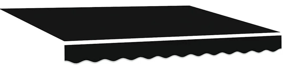 Behúzható napellenző Fekete 350x200 cm szövet
