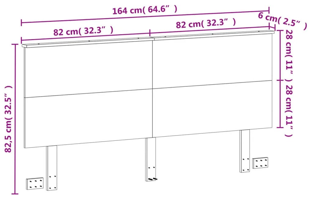 viaszbarna tömör fenyőfa fejtámla 160 cm