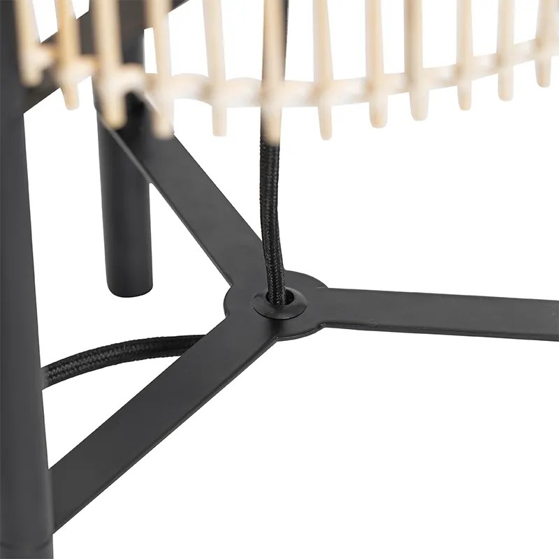 Skandináv asztali lámpa bambuszból - Natasja