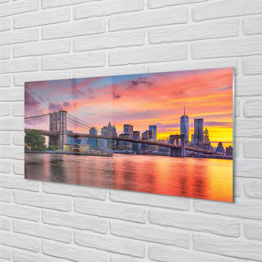 Üvegképek Bridge sunrise 125x50 cm